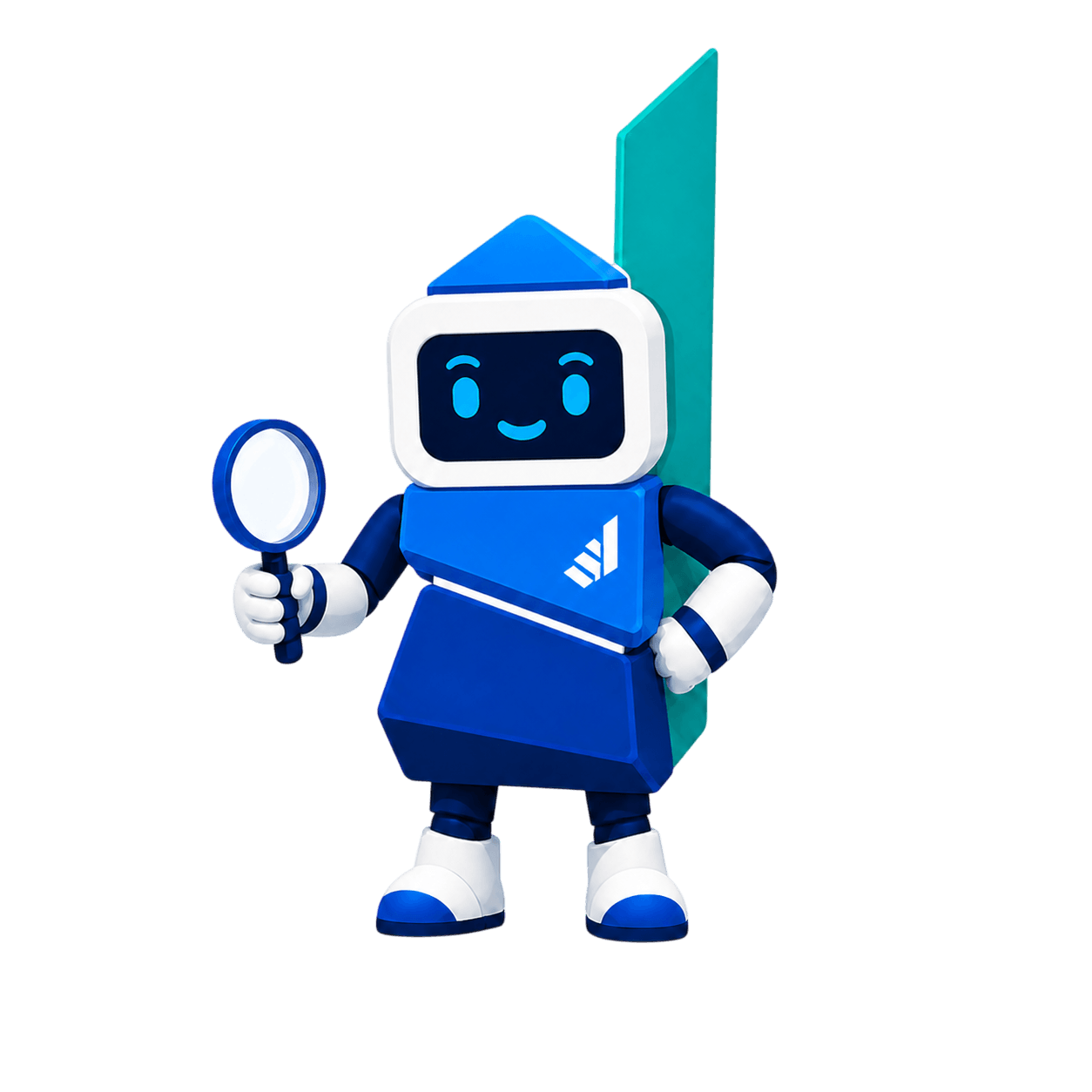 Mascot raising magnifier